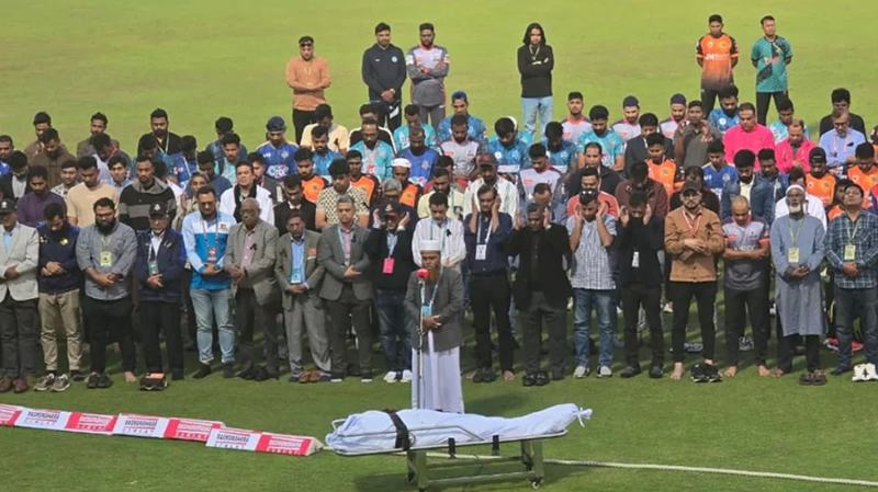 সিলেট স্টেডিয়ামেই অনুষ্ঠিত হলো জাকি’র জানাজা