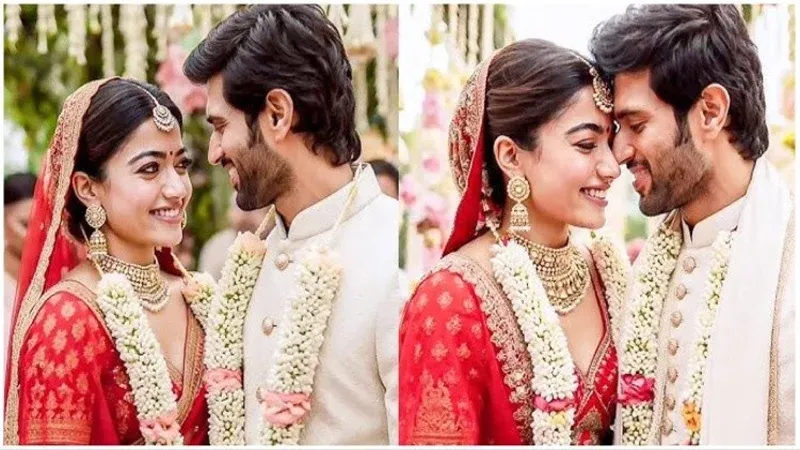 বিজয়ের সঙ্গে বিয়ের পিড়িতে বসলেন রাশমিকা মান্দানা