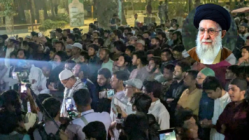 সাদিক কায়েমের ইমামতিতে খামেনির গায়েবানা জানাজা