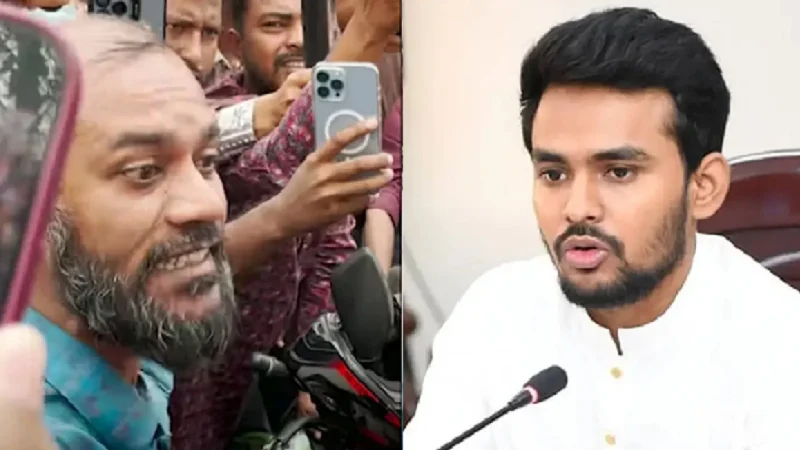 শাহবাগে বন্যার ত্রাণের টাকার হিসাব নিয়ে তো’পে’র মুখে আসিফ মাহমুদ