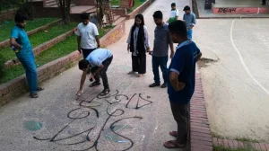 জাবির সড়ক ও দেয়ালে ‘গুপ্ত’ গ্রাফিতি অঙ্কন