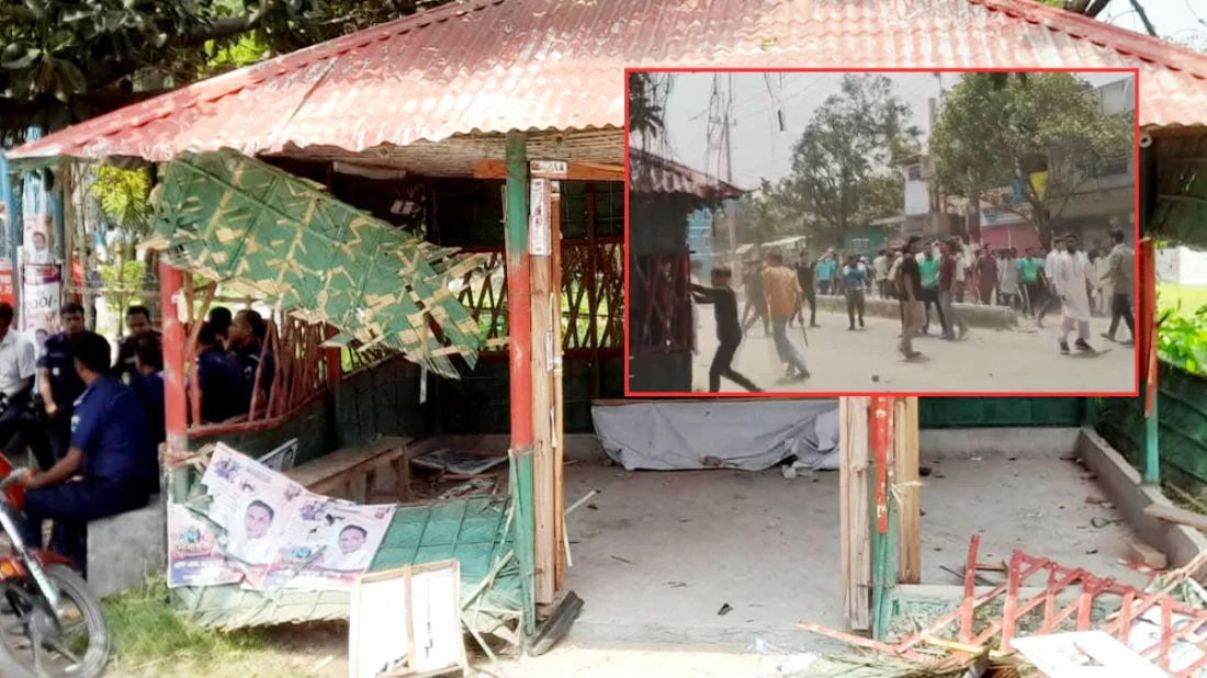 পাবনায় ছাত্রদল-শিবির সংঘর্ষ, কার্যালয় ভাঙচুর