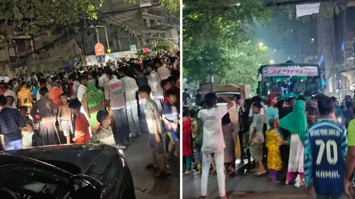 মহাখালীতে তীব্র যানজট, ঘণ্টা পার হলেও নড়ছে না গাড়ি