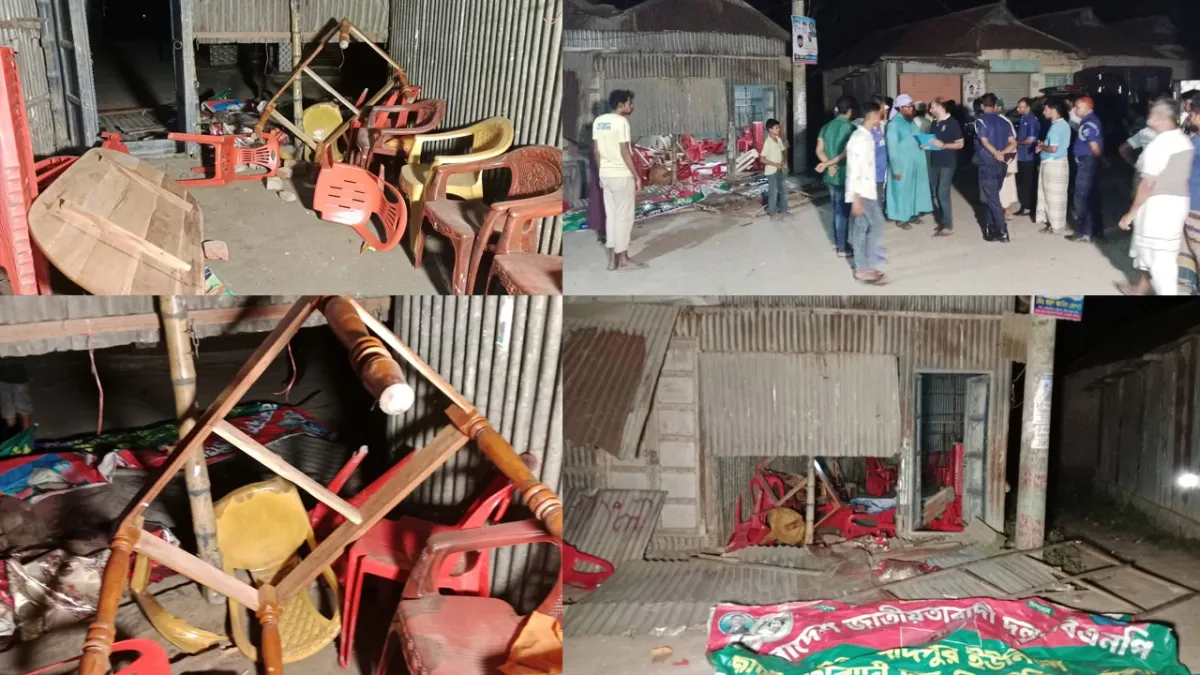 বিএনপির কার্যালয় ও দোকানে আ.লীগের হামলা-ভাঙচুর, আহত ২০