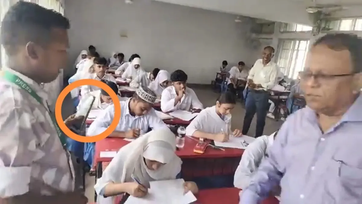 নিয়ম ভেঙে পরীক্ষাকেন্দ্রে ফেসবুক লাইভে এমপি