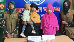ইয়াবা পাচারে ঢাল হিসেবে ১৫ মাসের শিশুকে ব্যবহার, গ্রেপ্তার দুই নারী