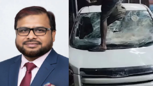 নেত্রকোনায় জামায়াতের এমপির গাড়িতে হামলা-ভাঙচুর