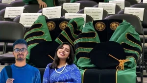 খালি চেয়ারে রাখা হয় লিমন-বৃষ্টির গাউন-টুপি, চোখে পানি সহপাঠী-শিক্ষকদের