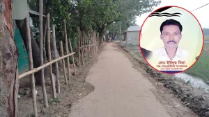 সড়ক দখল করে পশুর হাট বসালেন আ.লীগ নেতা
