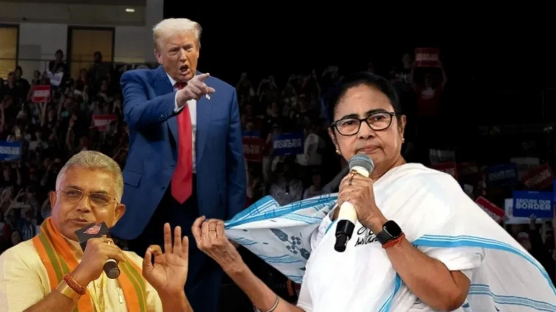 ‘মমতা হচ্ছেন শাড়ি পরা ট্রাম্প’- পদত্যাগ করতে না চাওয়ায় দিলীপের কটাক্ষ