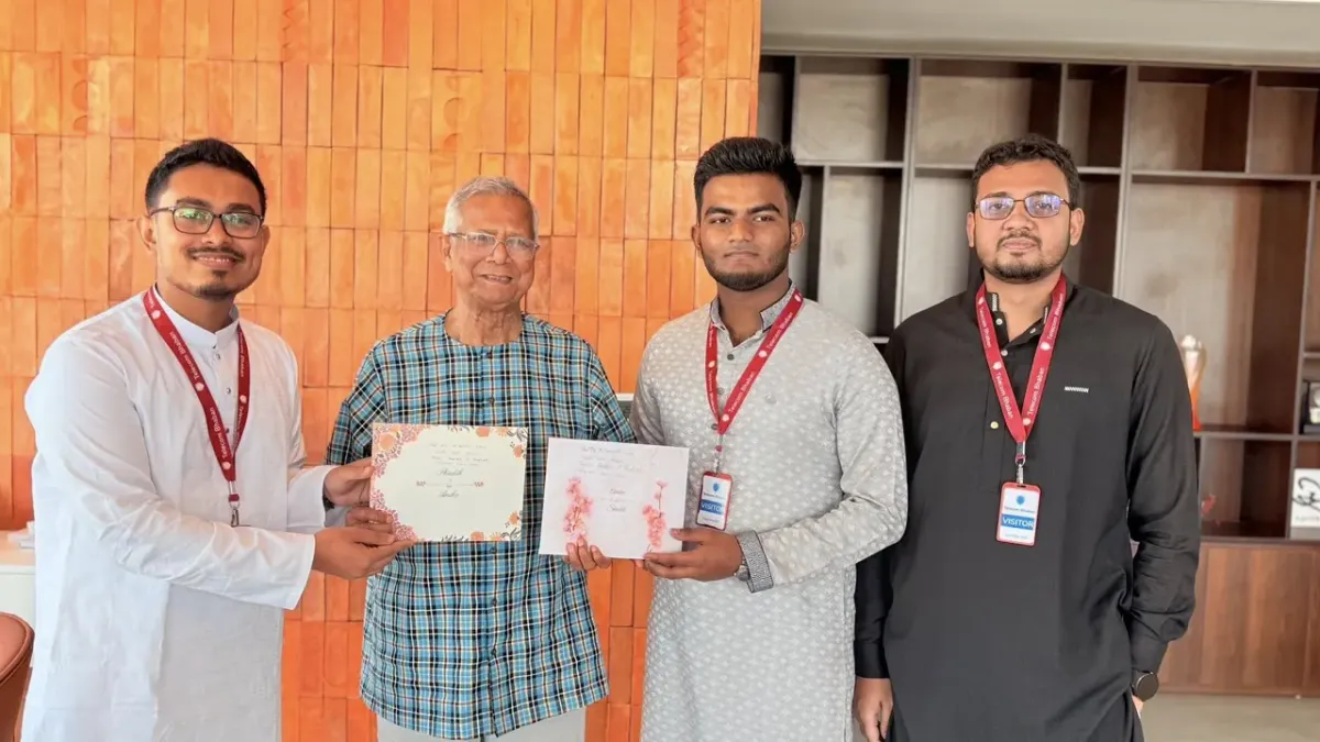 ড. ইউনূসকে বিয়ের দাওয়াত দিলেন ভিপি সাদিক কায়েম