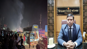 ভালুকায় উচ্ছেদ অভিযানে গিয়ে ধাওয়া খেলেন ইউএনও