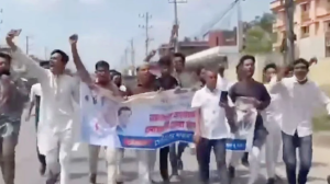 নোয়াখালীতে নিষিদ্ধ ছাত্রলীগের ঝটিকা মিছিল