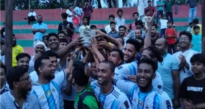 ২-১ গোলে শেষ হলো আর্জেন্টিনা-ব্রাজিল সমর্থক দলের খেলা