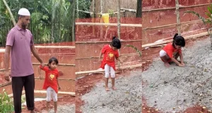 সাড়া না পেয়ে কবরের মাটিতে হাত চাপড়ে মাকে বের করার চেষ্টা অবুঝ শিশুর