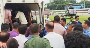 এয়ার অ্যাম্বুলেন্সে ঢাকায় নেওয়া হলো মাগুরার ডিসিকে