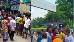 হত্যা মামলায় মানিকগঞ্জে ইউপি সদস্যকে গ্রেপ্তার, থানা ঘেরাও
