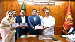 বিশ্বকাপ ফুটবল উপলক্ষে স্মারক ডাকটিকিট উন্মোচন করলেন প্রধানমন্ত্রী