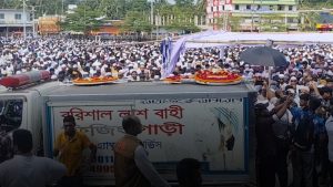 ভোলায় তোফায়েল আহমেদের দ্বিতীয় জানাজা সম্পন্ন, গার্ড অব অনার প্রদান
