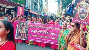উলুধ্বনি ও ‘জয় জগন্নাথ’ ধ্বনিতে মুখর রাজশাহী, বর্ণাঢ্য আয়োজনে উদযাপিত শ্রীশ্রী জগন্নাথদেবের রথযাত্রা