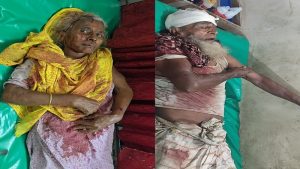 পুকুরের মালিকানা নিয়ে বিরোধ, প্রবাসীর পিতা মাতাকে কুপিয়ে জখম