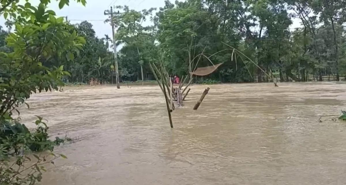 পানি বাড়ছে হু হু করে, প্লাবিত হচ্ছে একের পর এক গ্রাম
