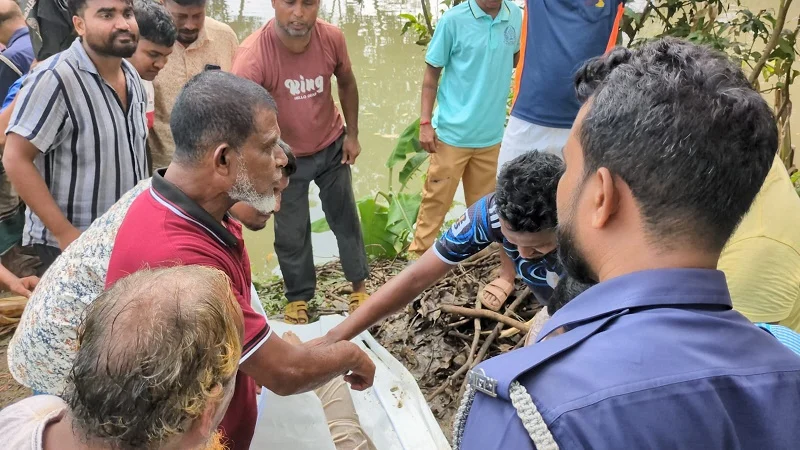 মুরাদনগরে পুকুর থেকে কৃষকের গলাকাটা লাশ উদ্ধার