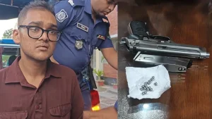 নাটোরে মন্ত্রীর পথসভা থেকে উদ্ধার অস্ত্রটি খেলনা পিস্তল