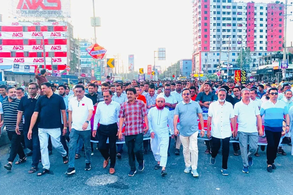 জুলাই গণঅভ্যুত্থান দিবস উপলক্ষে ভালুকায় বিএনপির র্যালি