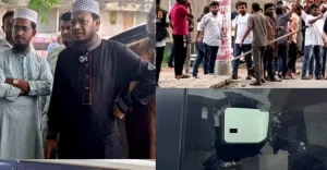 কুষ্টিয়ায় আমির হামজার গাড়িতে হামলা-ভাঙচুর, আহত তিনি
