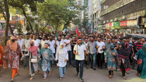 পতিত ফ্যাসিস্টদের দেশবিরোধী ষড়যন্ত্রের বিরুদ্ধে ছাত্রদলের বিক্ষোভ
