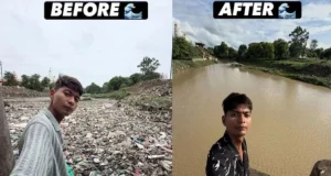 দূষণে ভরা নদী একাই পরিষ্কার করে বিদেশি প্রতিষ্ঠানে চাকরি পেলেন যুবক