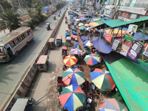 উচ্ছেদের পরও পল্লী বিদ্যুৎ এলাকায় সড়ক দখল করে বাজার