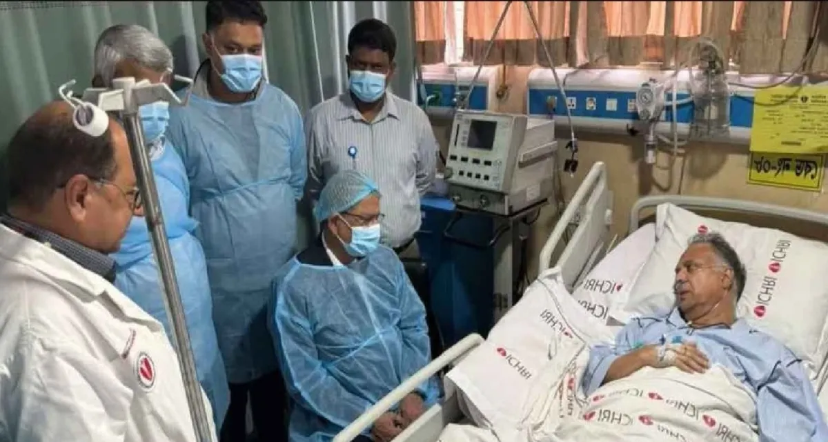 বিদ্যুৎমন্ত্রীকে দেখতে হাসপাতালে রাষ্ট্রপতি মির্জা ফখরুল