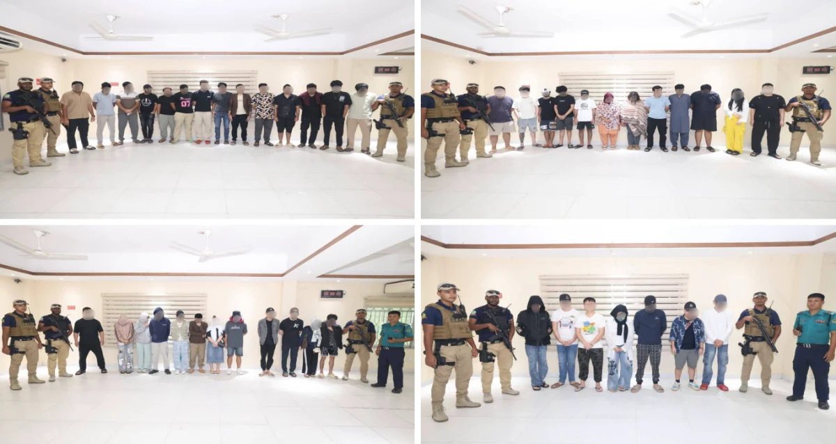 খুলশীতে ৫ দেশের ৬৩ বিদেশি গ্রেপ্তার, উদ্ধার ১৩৪ মোবাইল ও ৫৭ ল্যাপটপ