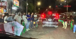 ১১ দলীয় জোটের লংমার্চের গাড়িবহর চট্টগ্রামে