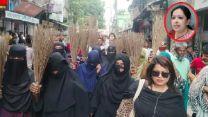 ব্রাহ্মণবাড়িয়ায় রুমিন ফারহানাকে অবাঞ্ছিত ঘোষণা, বিএনপির ঝাড়ু মিছিল